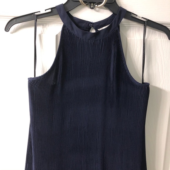 H&M Halter Neck Pleated Colour Block Dress - Picture 7 of 8